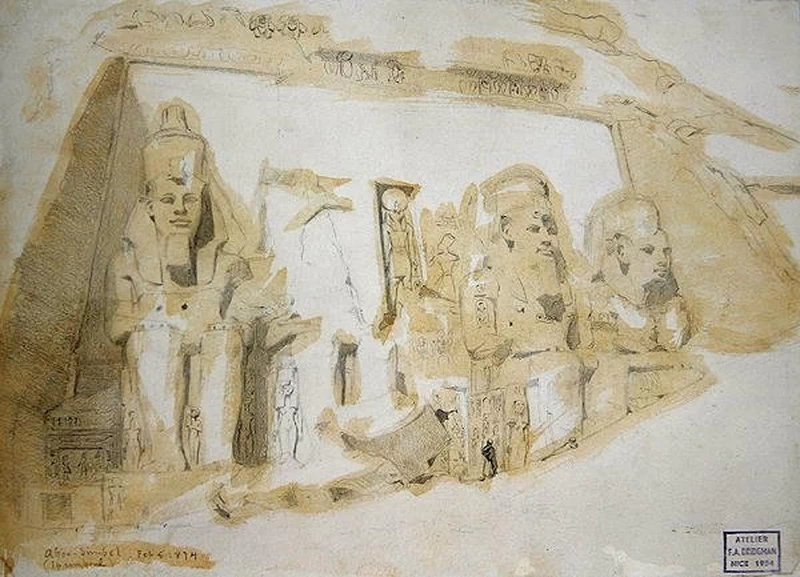 Quattro statue colossali di Ramesses II al Grande Tempio di Abu Simbel